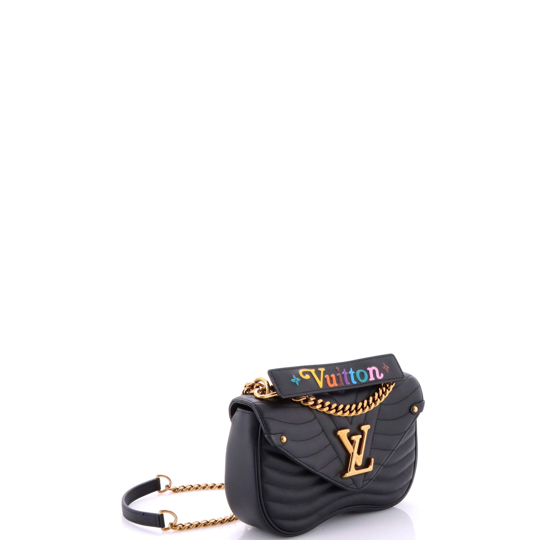 New Wave Chain Bag Quilted Leather MM