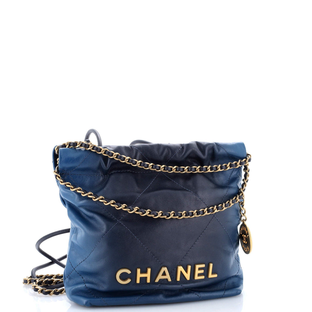 22 Chain Hobo Quilted Shaded Calfskin Mini
