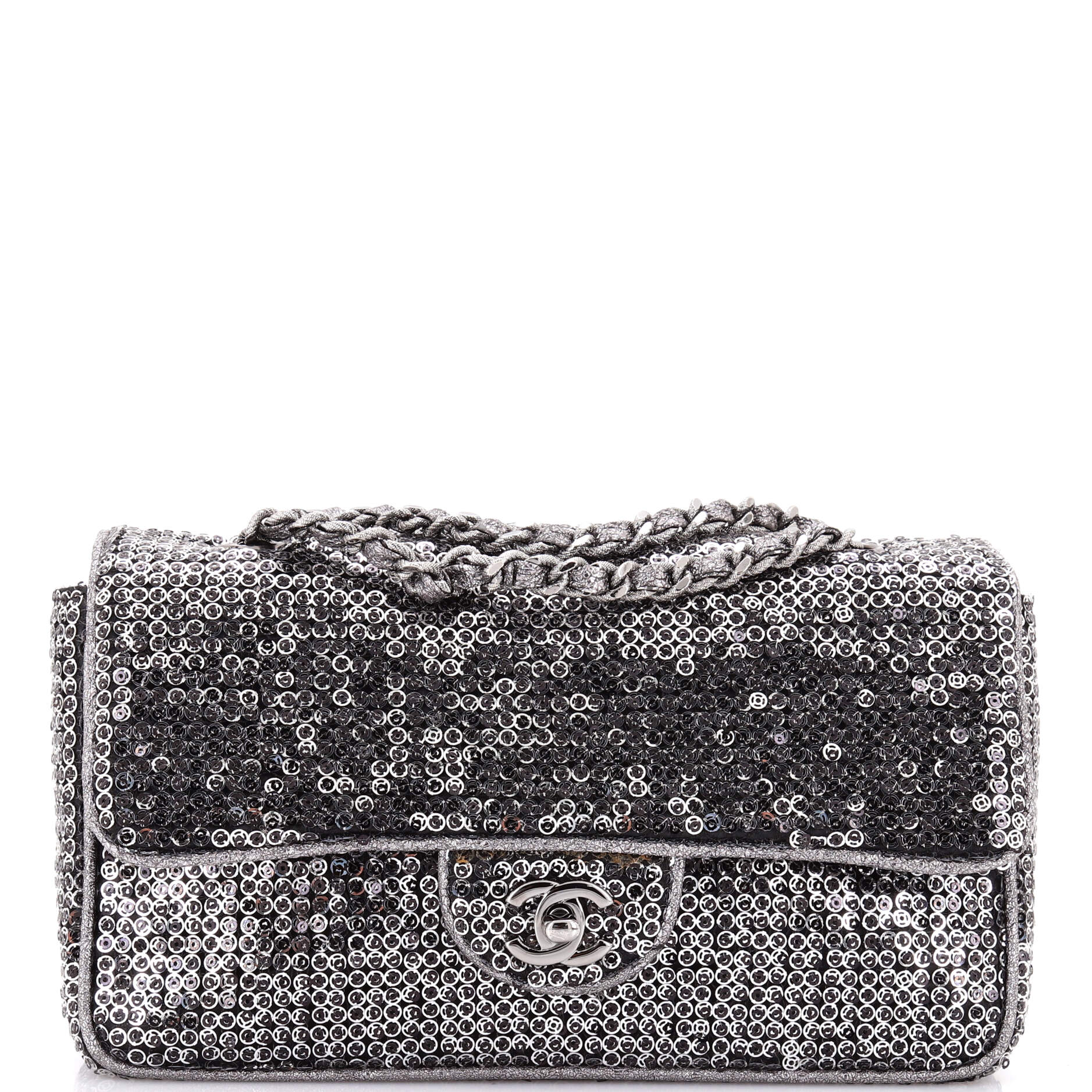 Classic Single Flap Bag Sequins Medium