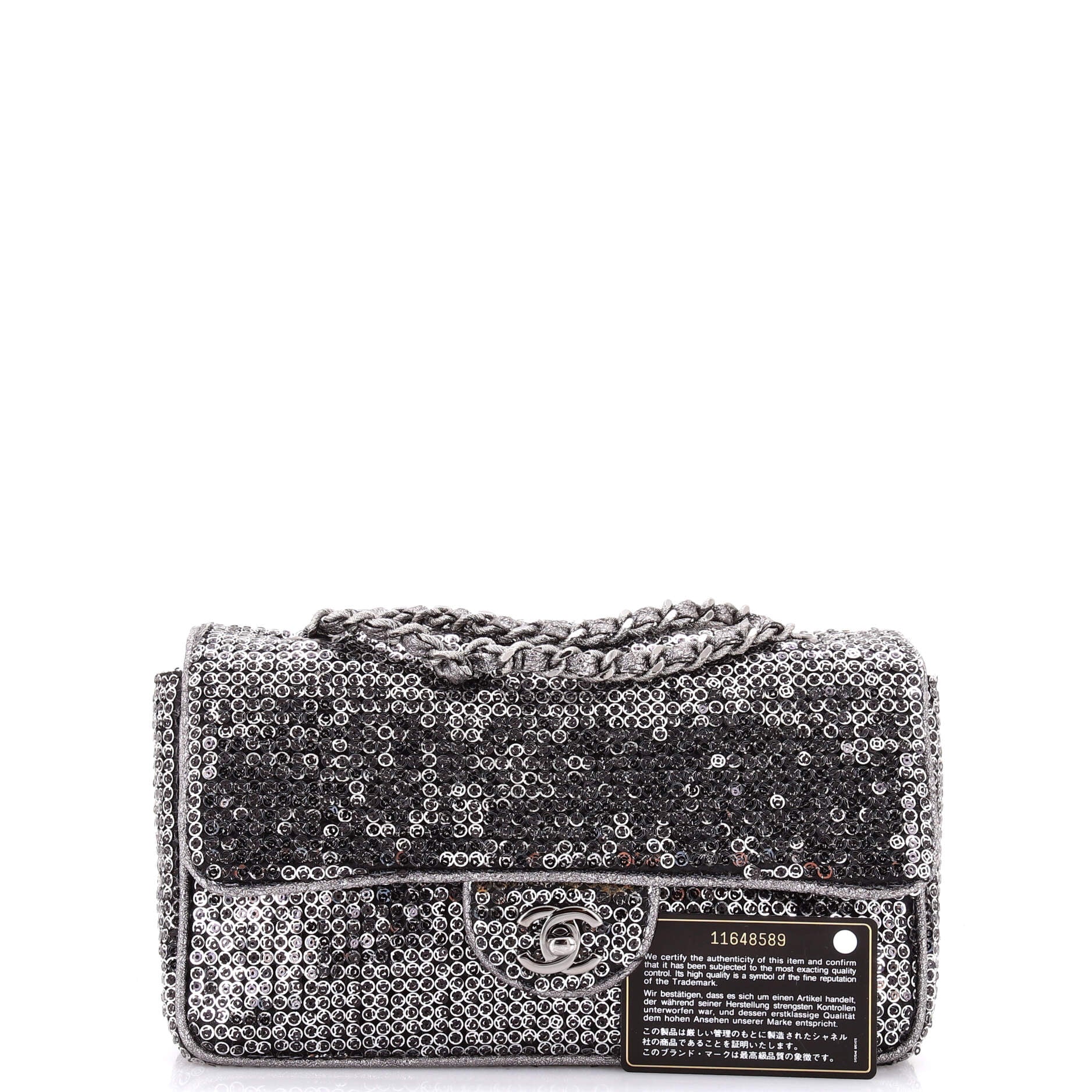 Classic Single Flap Bag Sequins Medium