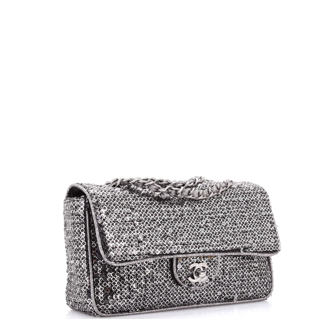 Classic Single Flap Bag Sequins Medium