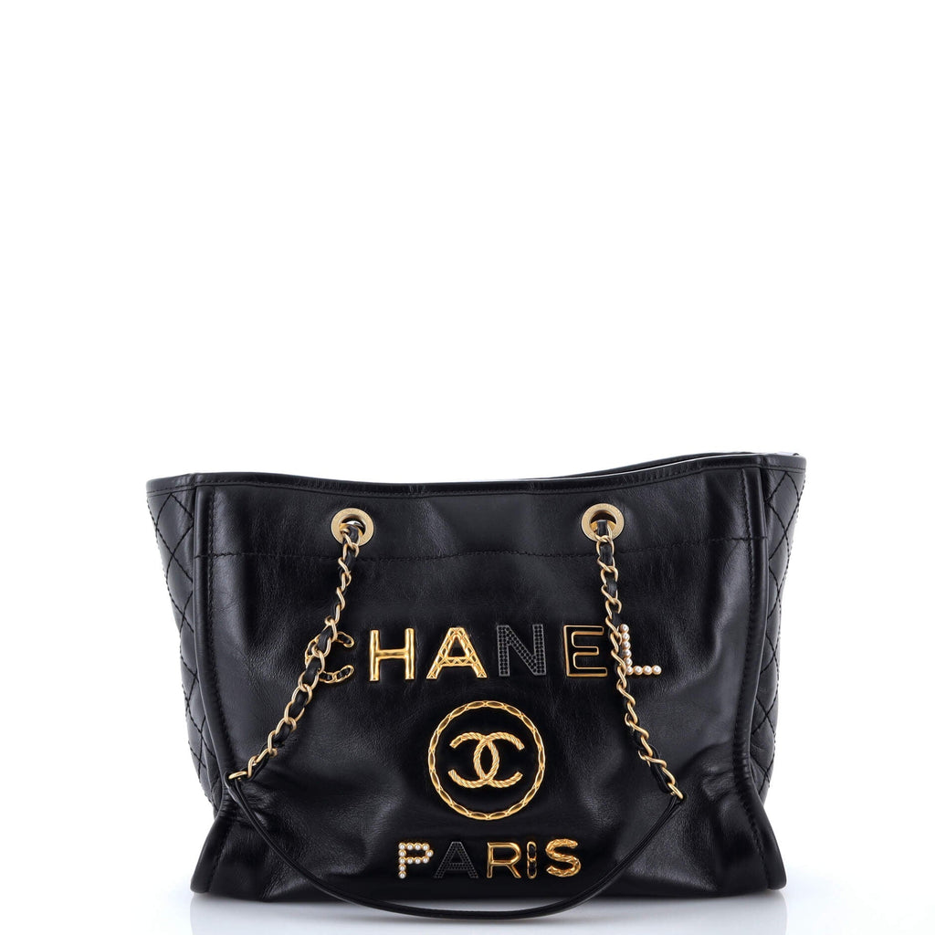 Deauville Tote Embellished Shiny Calfskin Small