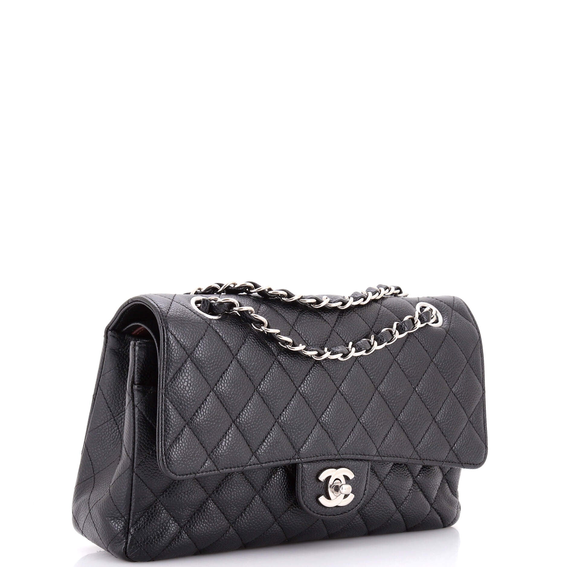 Classic Double Flap Bag Quilted Caviar Medium