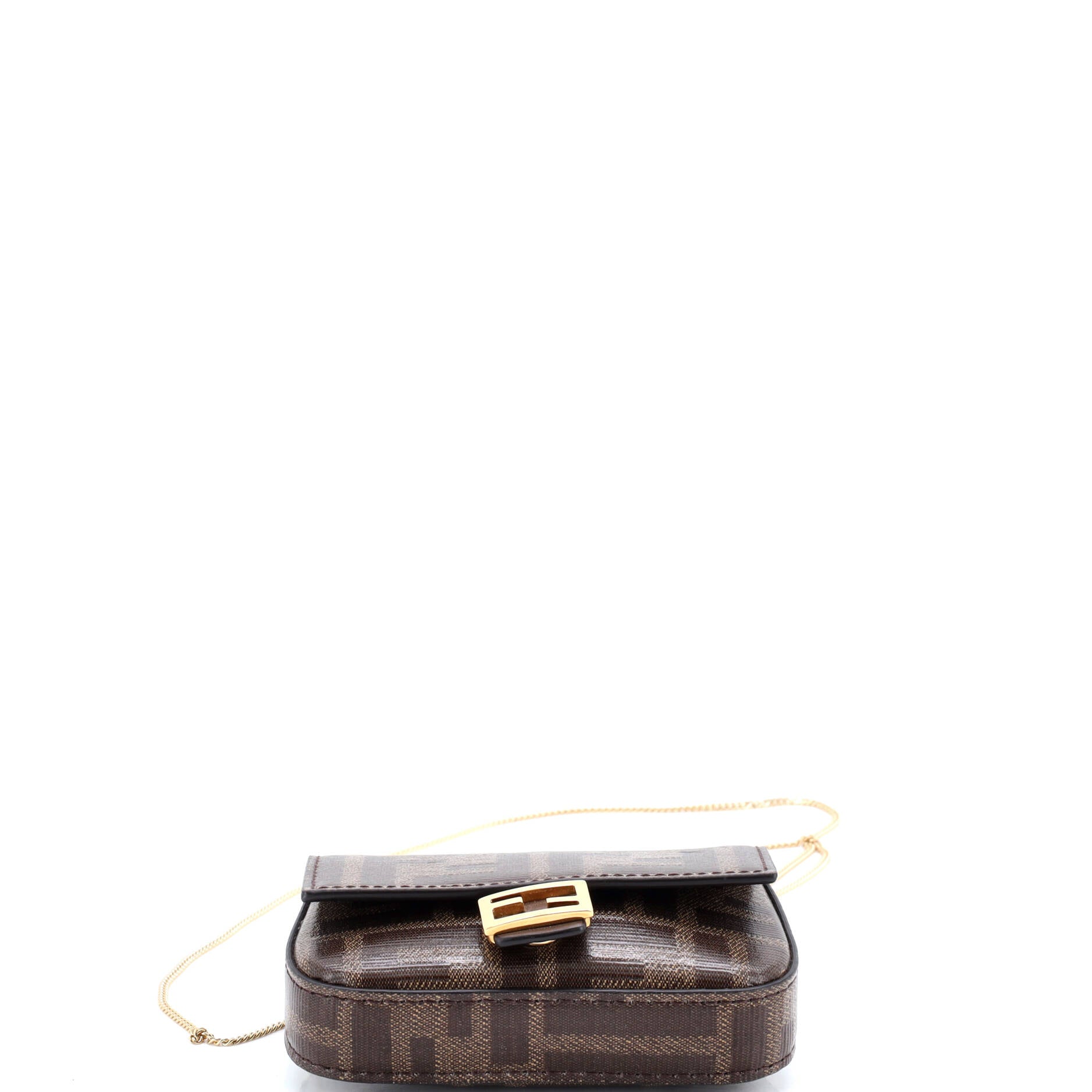 Chain Baguette Charm Bag Zucca Coated Canvas Nano