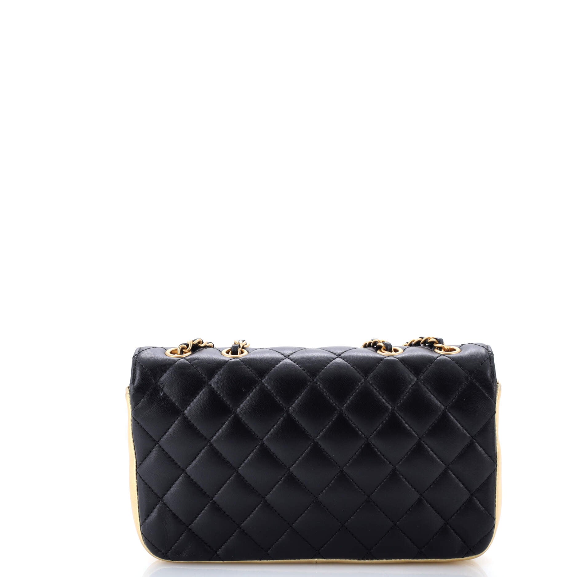 CC Chic Double Flap Bag Quilted Lambskin Small