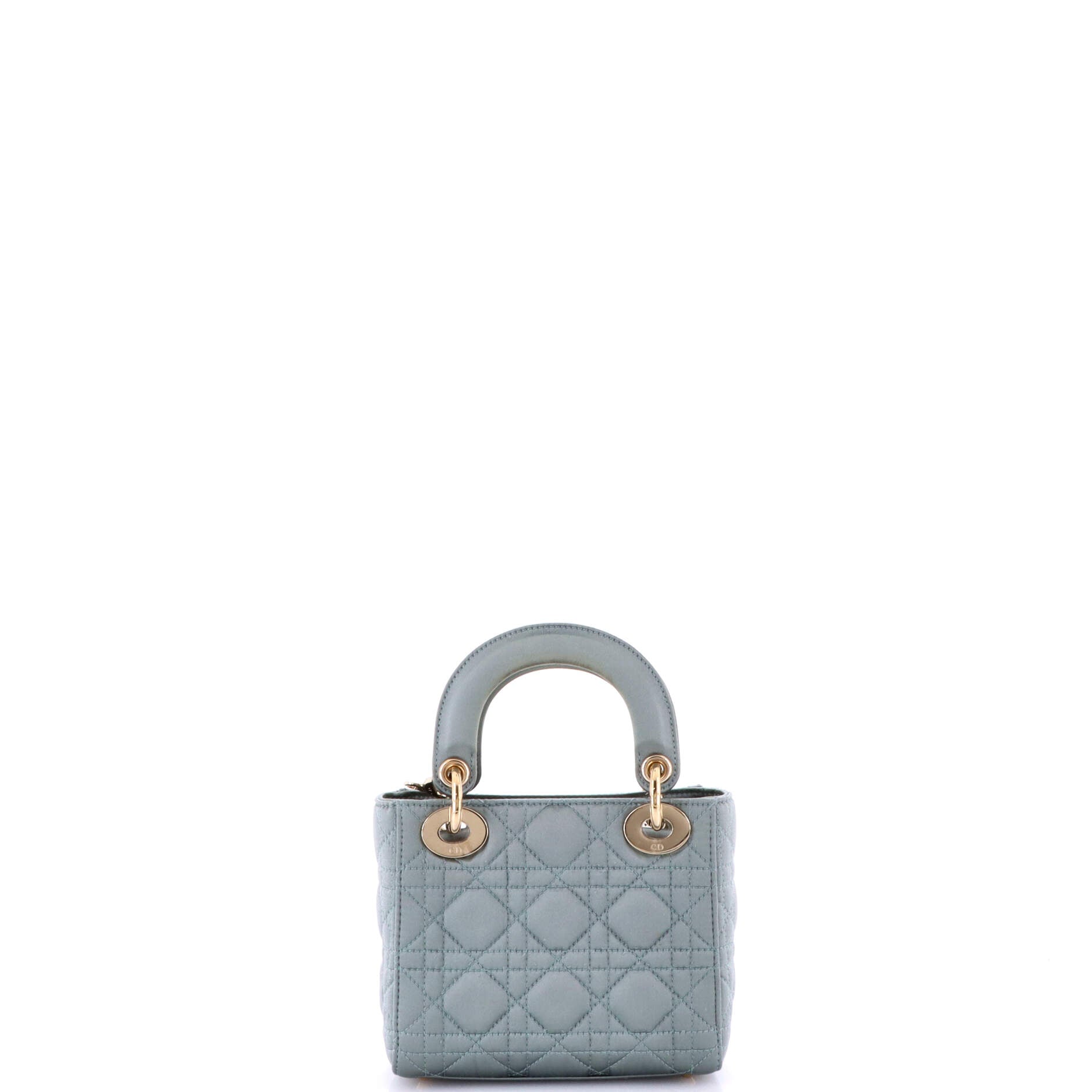 Lady Dior Bag Cannage Quilt Satin with Crystal Charms Mini