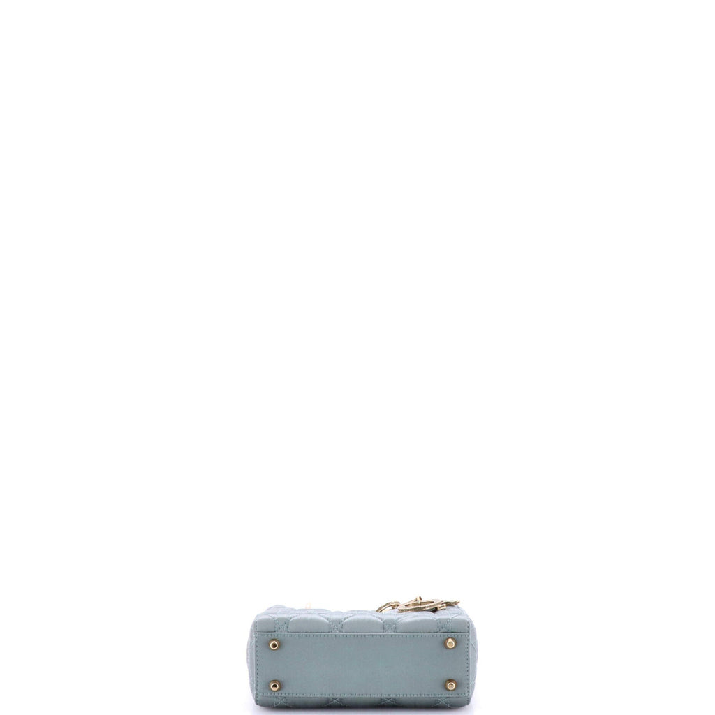 Lady Dior Bag Cannage Quilt Satin with Crystal Charms Mini