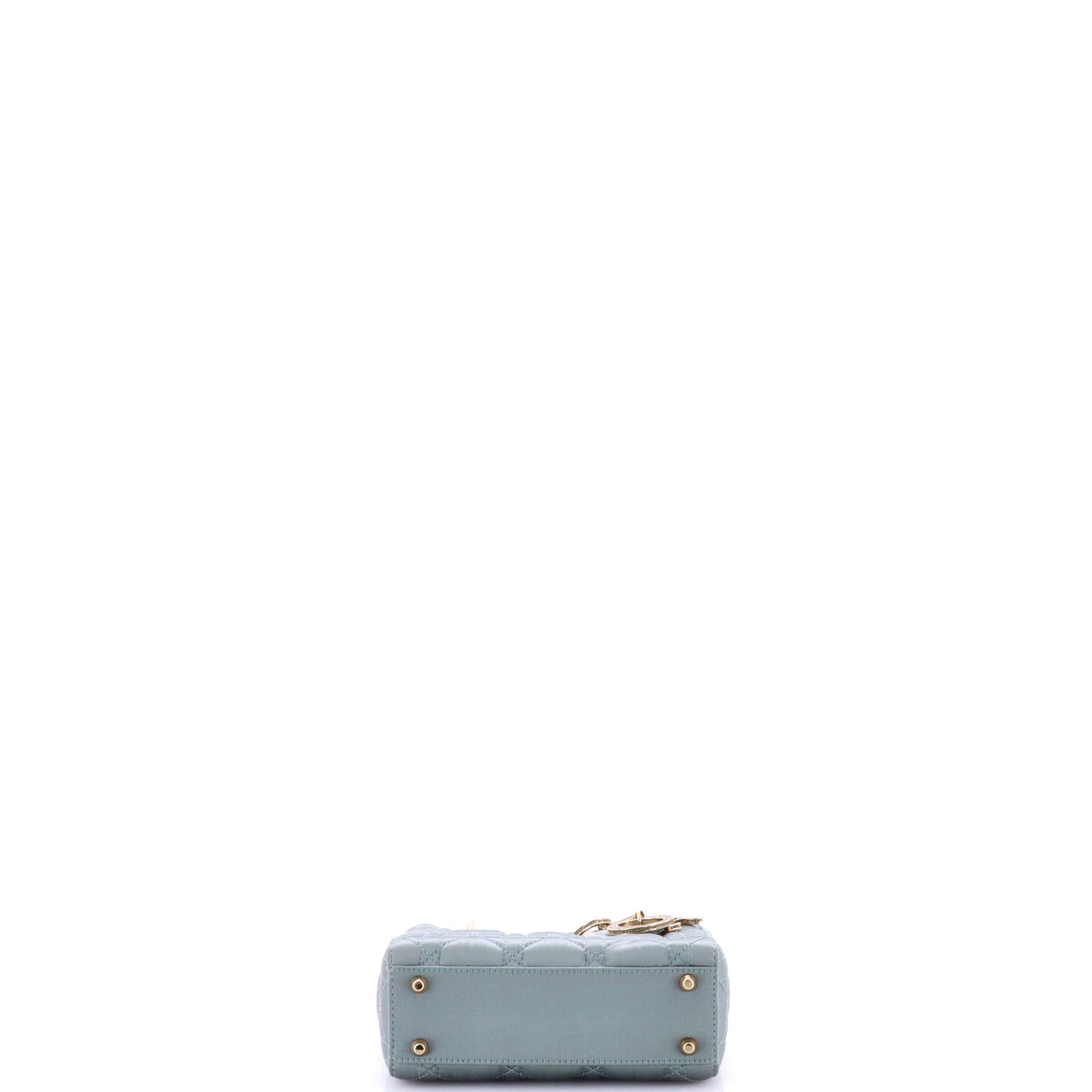 Lady Dior Bag Cannage Quilt Satin with Crystal Charms Mini