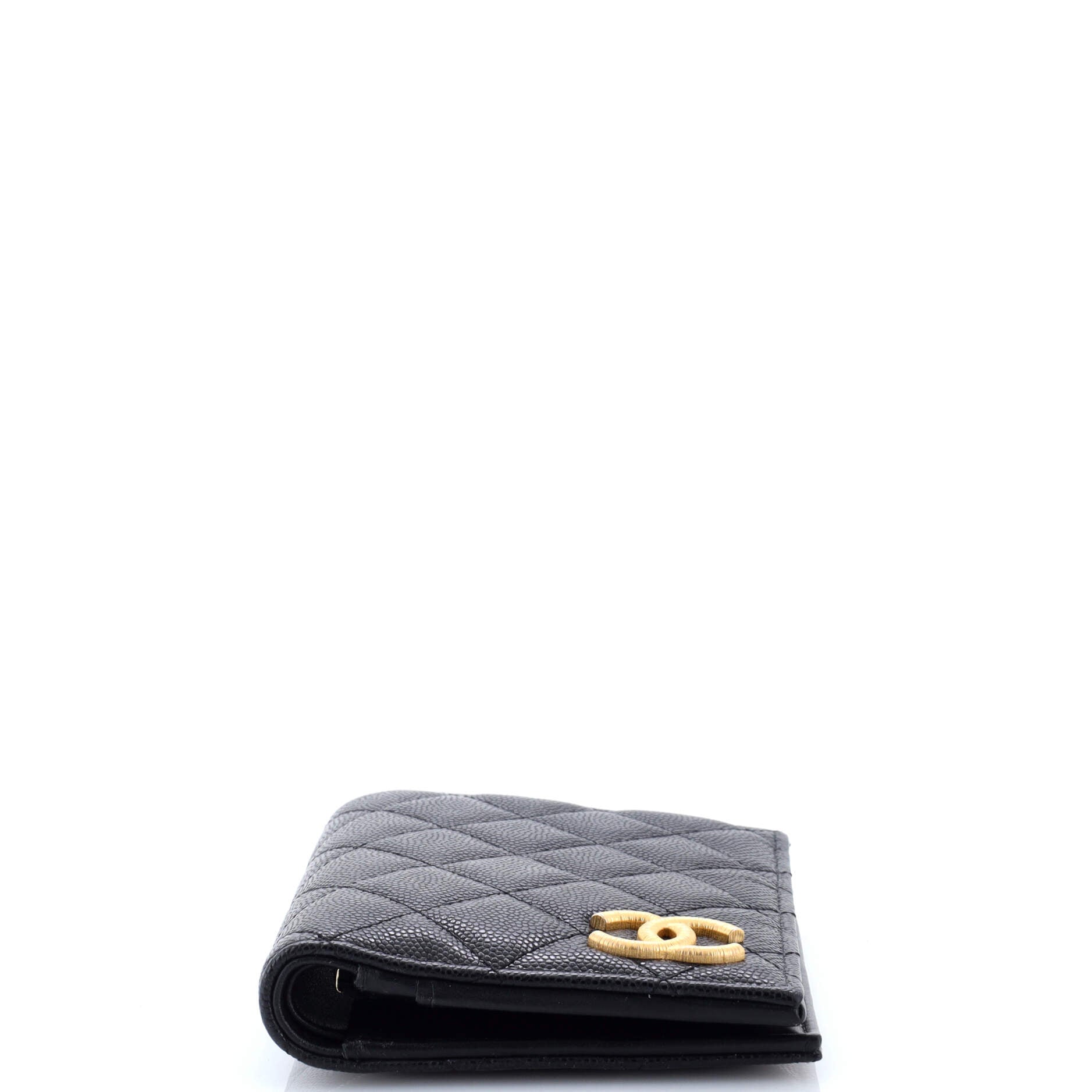 Passport Holder Quilted Caviar