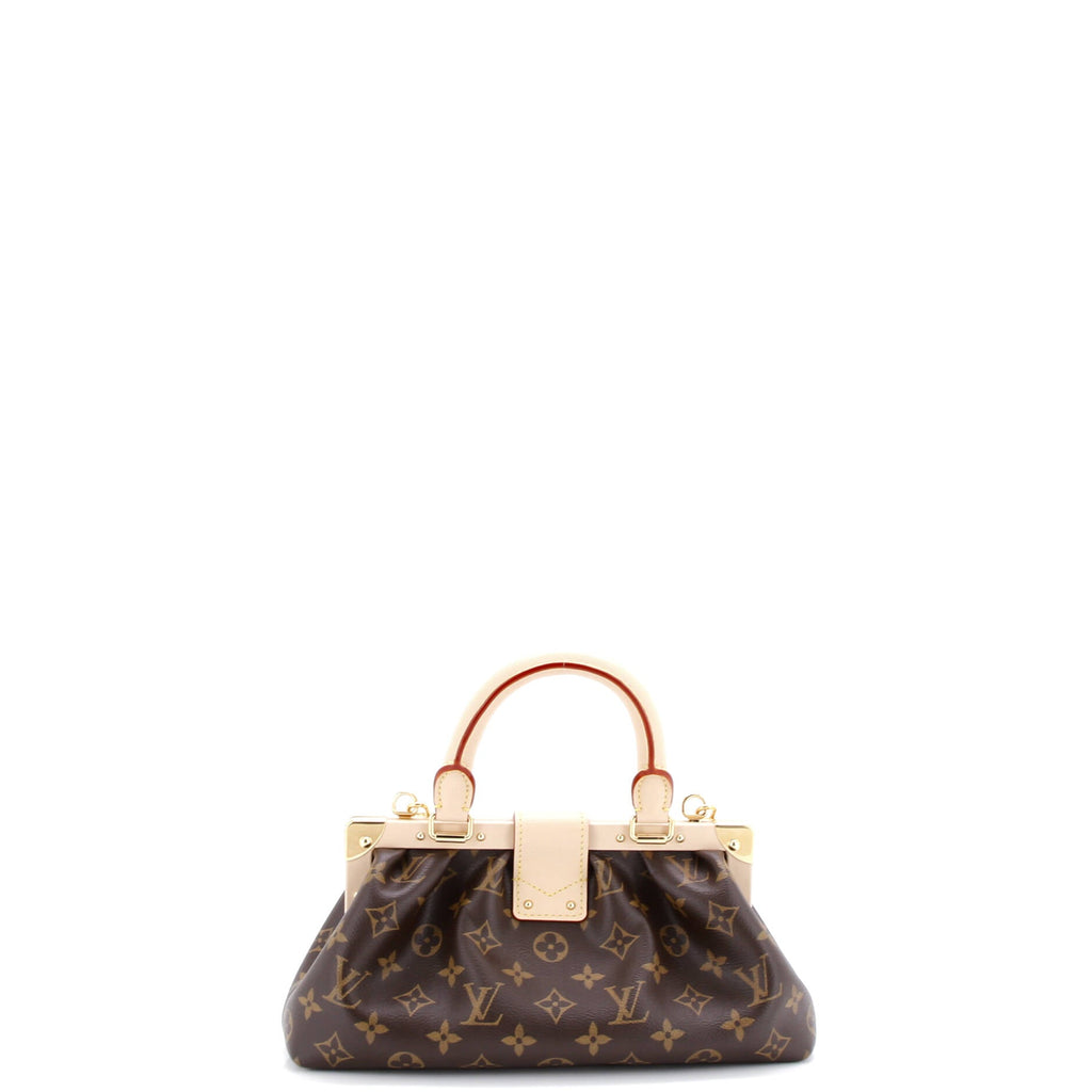 Monogram Top Handle Frame Clutch Monogram Canvas