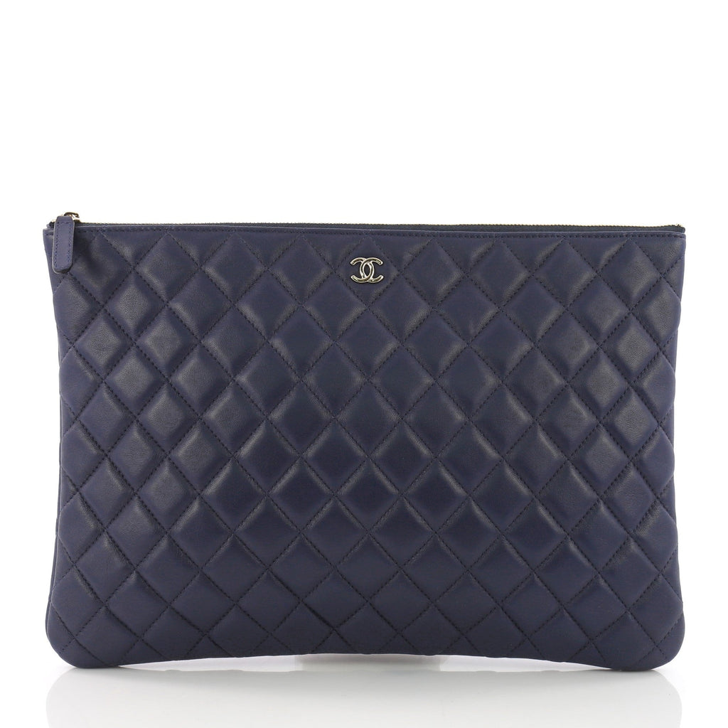 O Case Clutch Quilted Lambskin Large