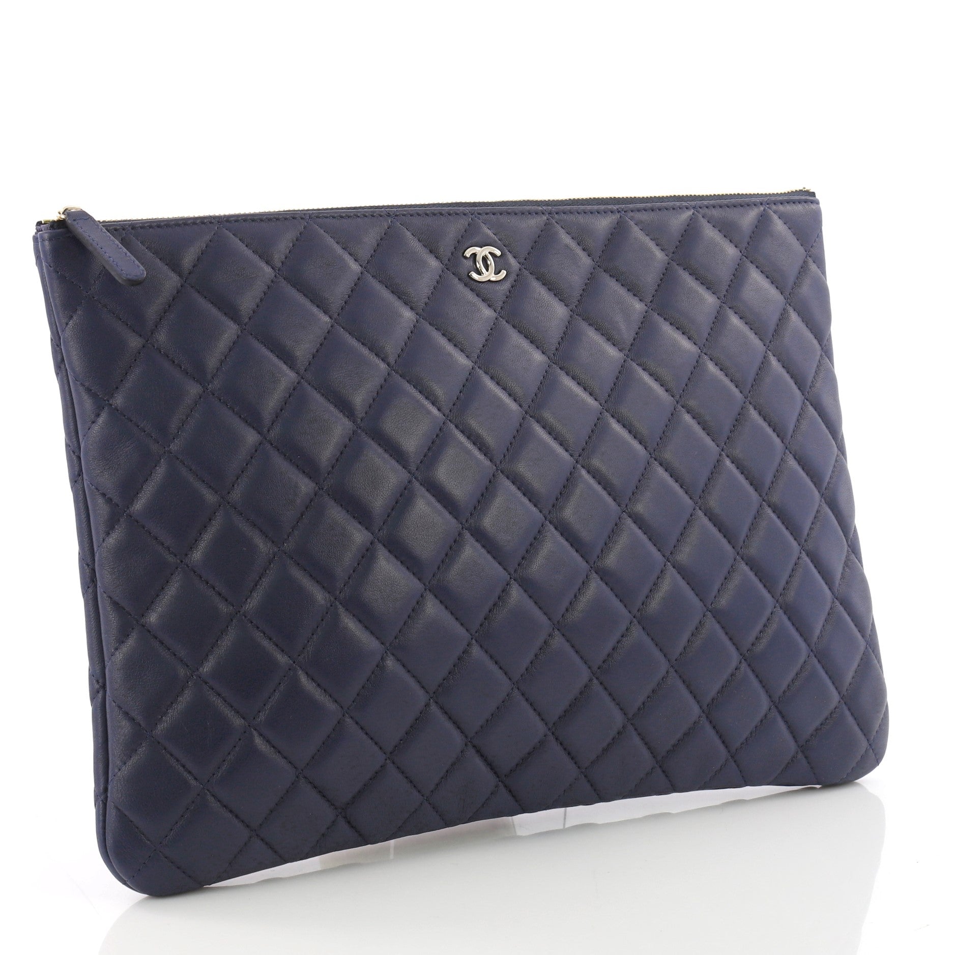 O Case Clutch Quilted Lambskin Large