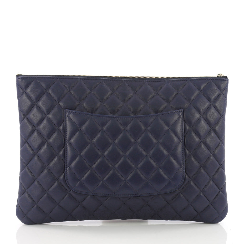 O Case Clutch Quilted Lambskin Large