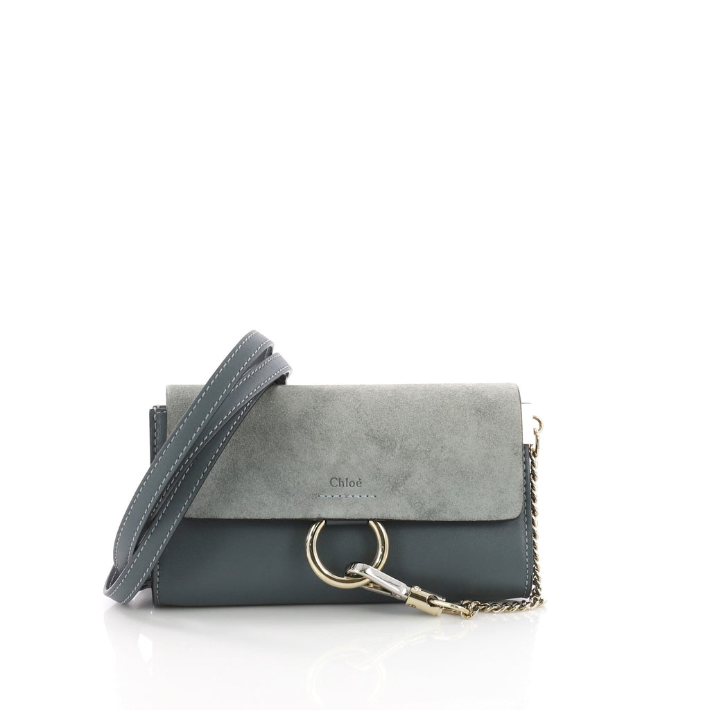 Faye Shoulder Bag Leather and Suede Mini