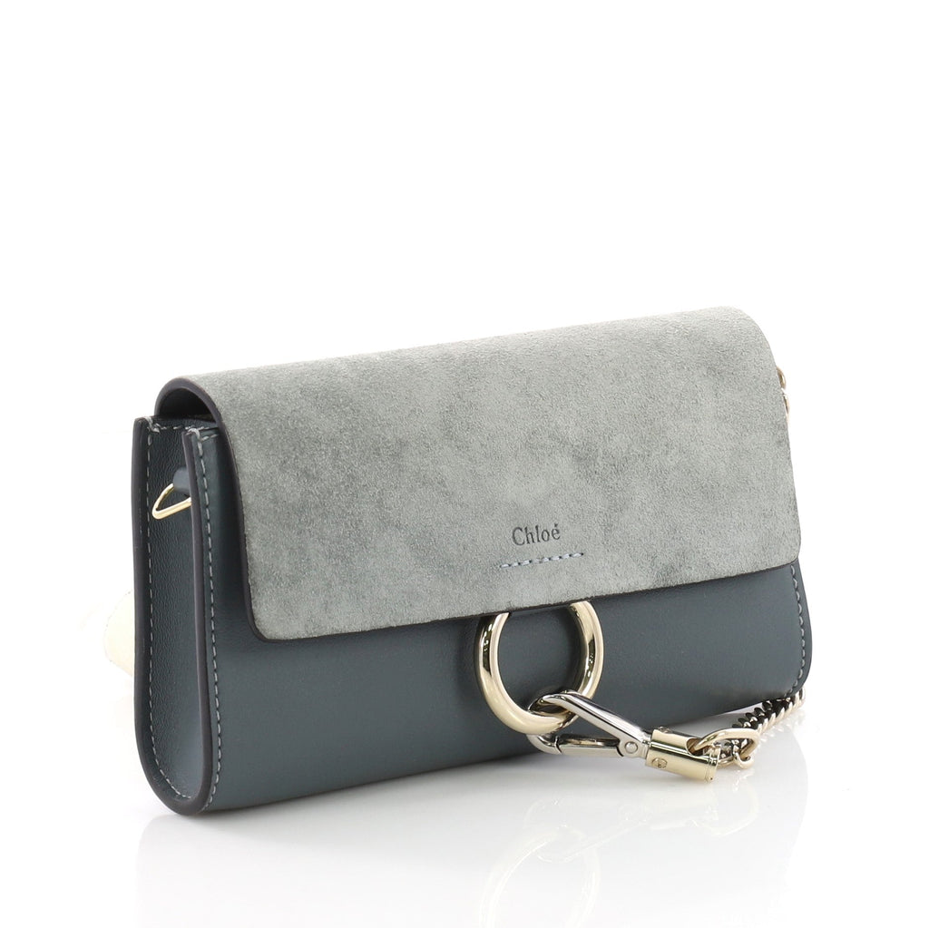 Faye Shoulder Bag Leather and Suede Mini