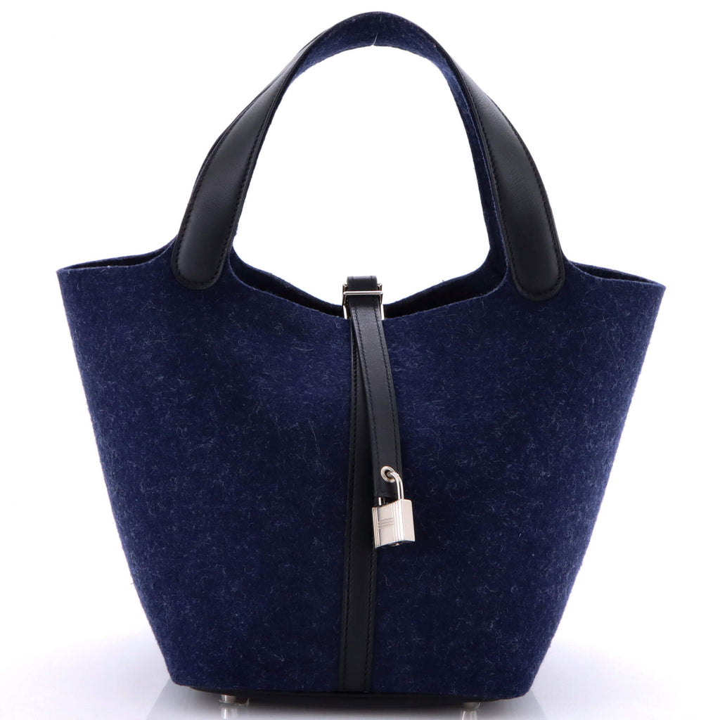 Picotin Lock Bag Felt with Leather MM