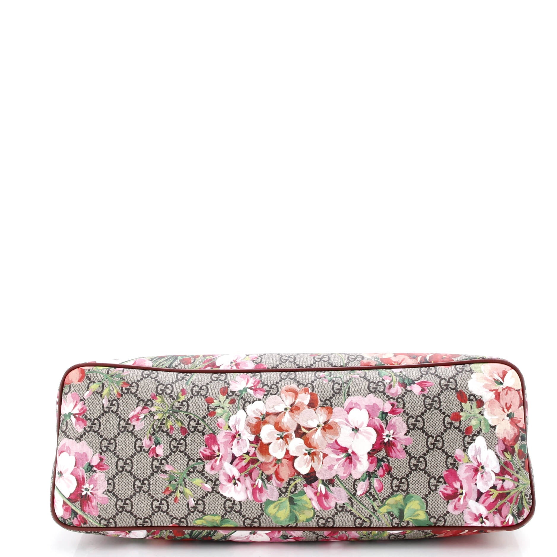 Convertible Zip Tote Blooms Print GG Coated Canvas Large