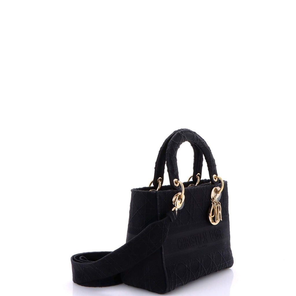 Lady D-Lite Bag Cannage Embroidered Canvas Medium