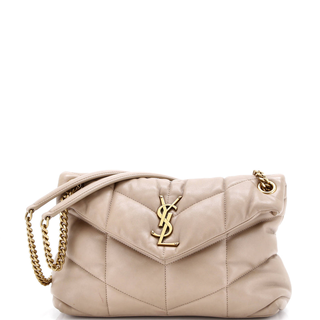 Loulou Puffer Shoulder Bag Quilted Leather Small