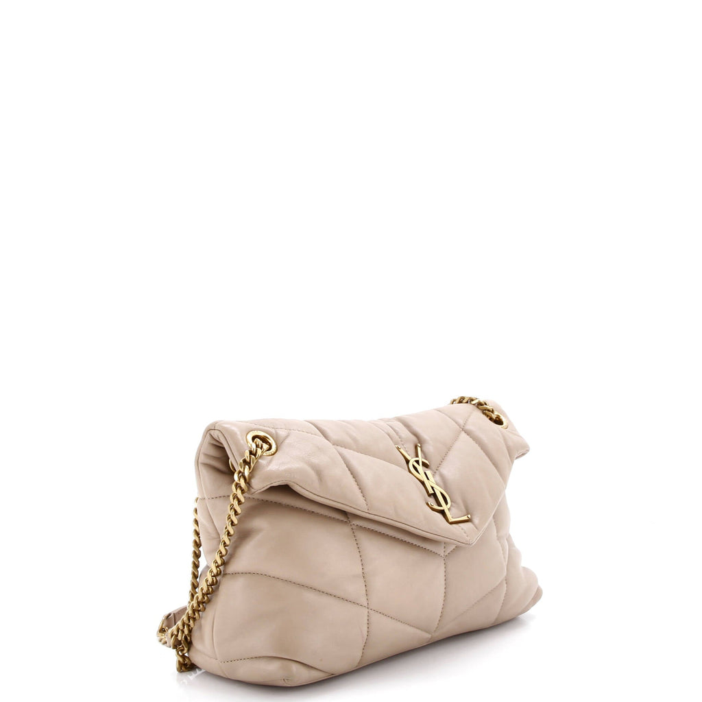 Loulou Puffer Shoulder Bag Quilted Leather Small