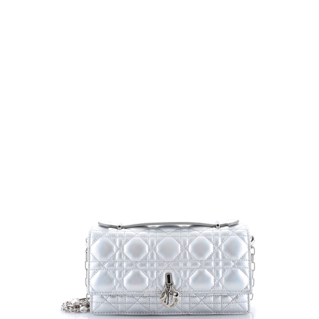My Dior Top Handle Flap Bag Cannage Quilt Lambskin Mini