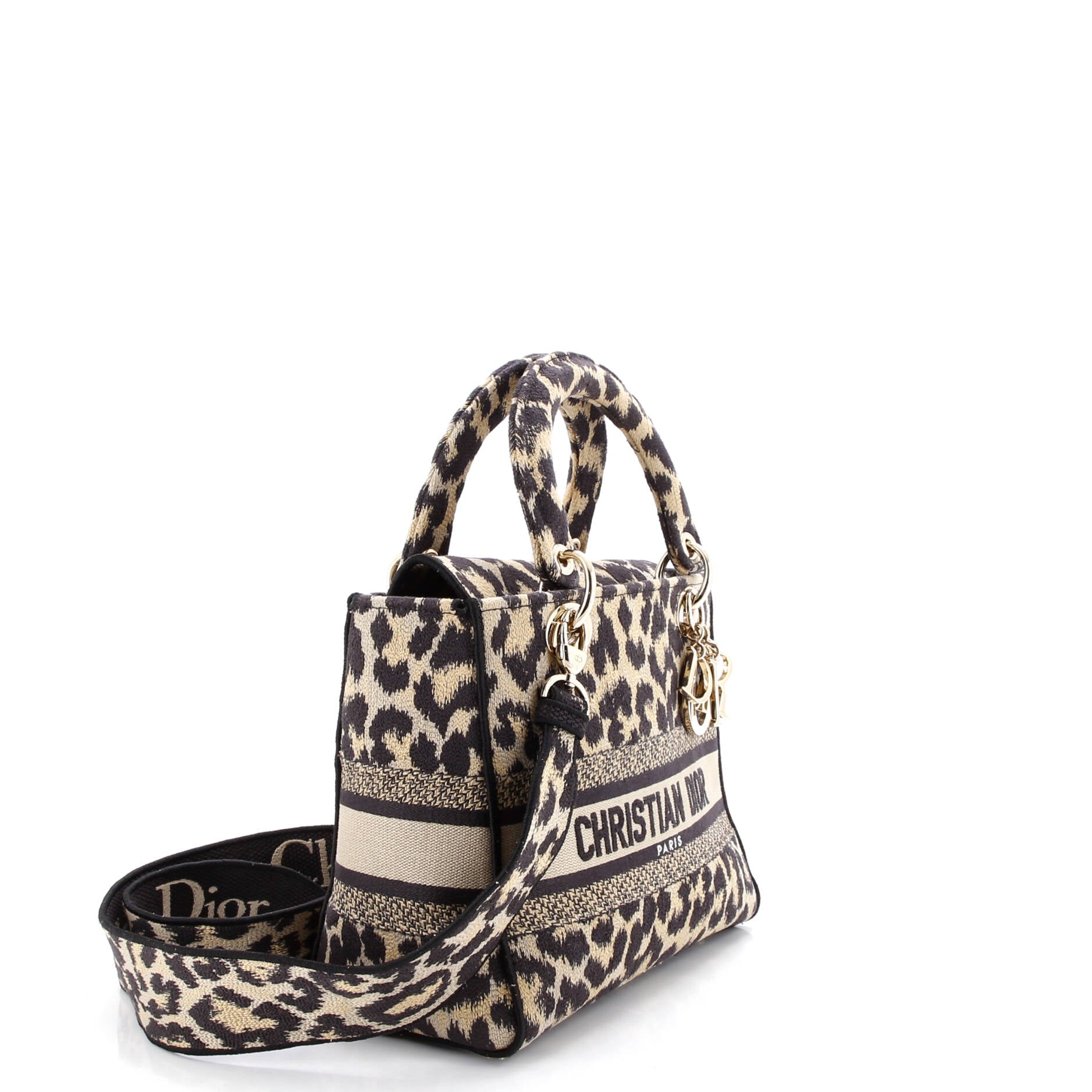 Lady D-Lite Bag Mizza Embroidered Canvas Medium