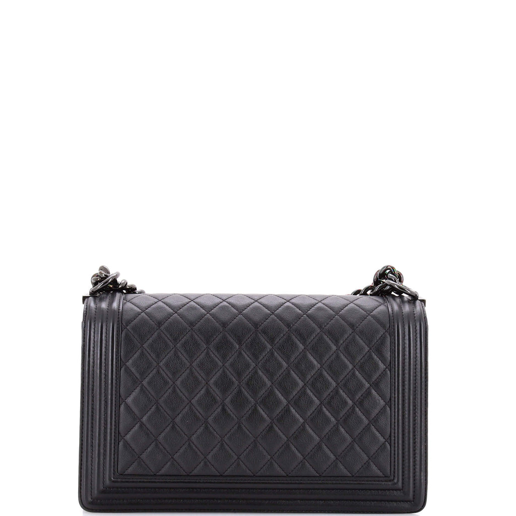 So Black Boy Flap Bag Quilted Lambskin New Medium