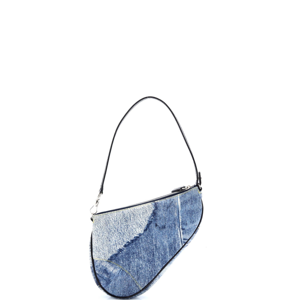 Vintage Saddle Bag Printed Denim Mini