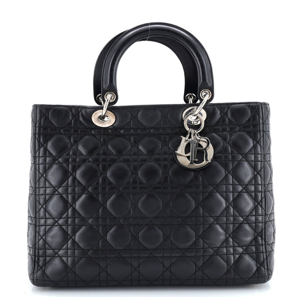 Lady Dior Bag Cannage Quilt Lambskin Large