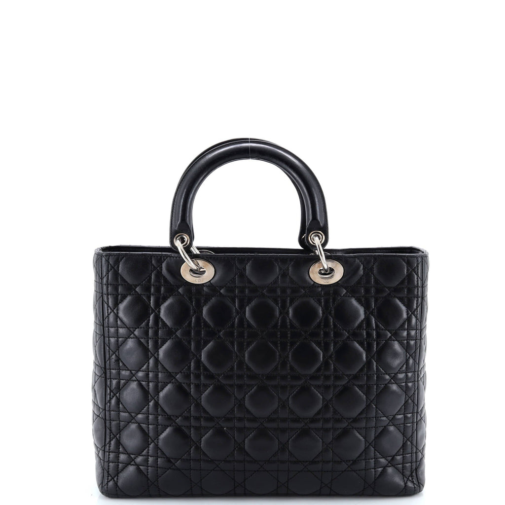 Lady Dior Bag Cannage Quilt Lambskin Large