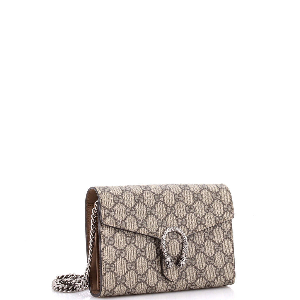 Dionysus Chain Wallet GG Coated Canvas Small