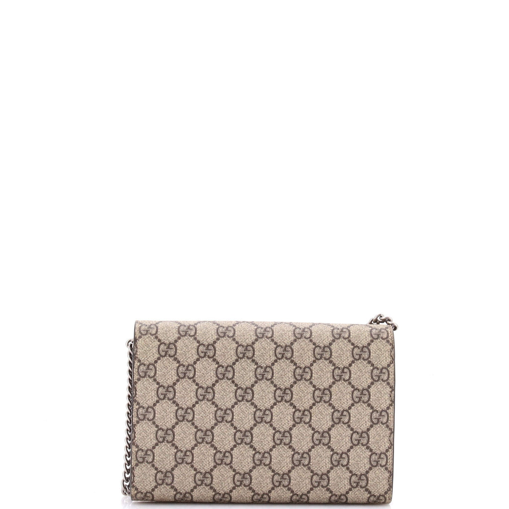Dionysus Chain Wallet GG Coated Canvas Small