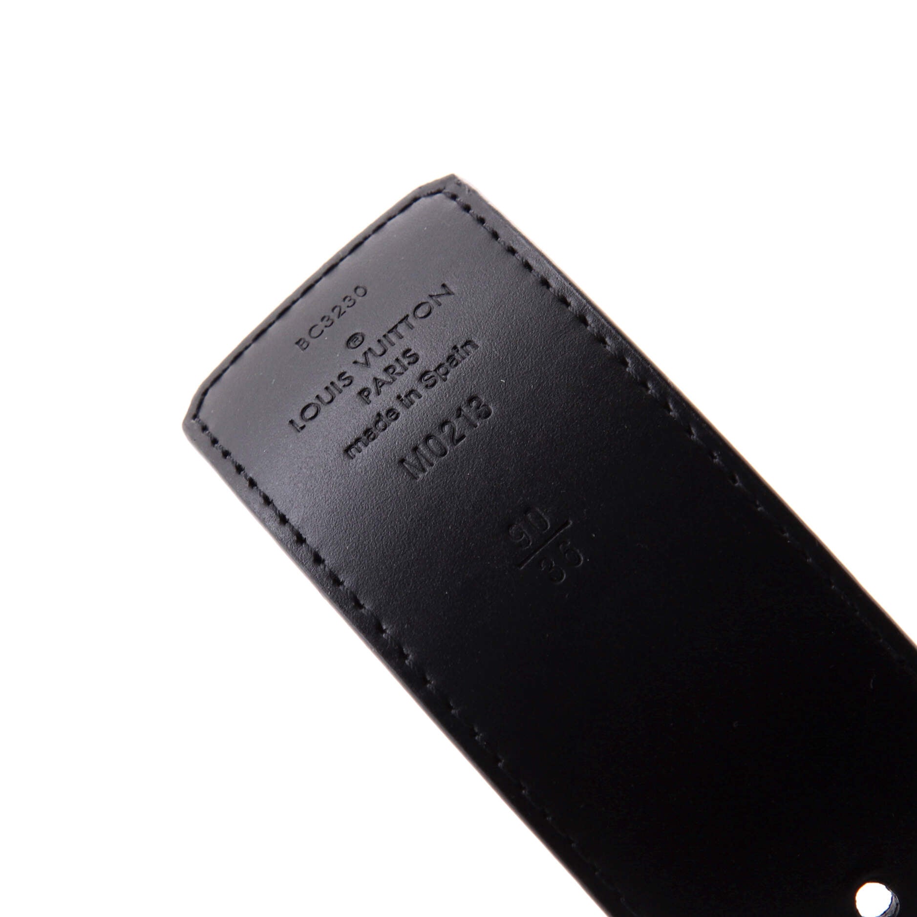 LV Initiales Reversible Belt Damier Graphite and Leather Wide
