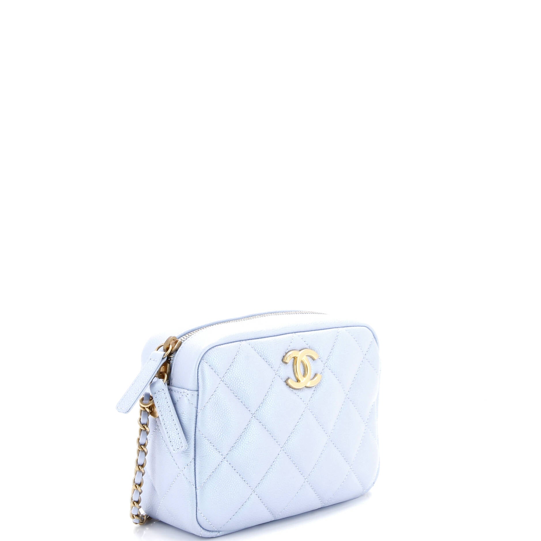My Perfect Adjustable Chain Camera Bag Quilted Iridescent Caviar Small