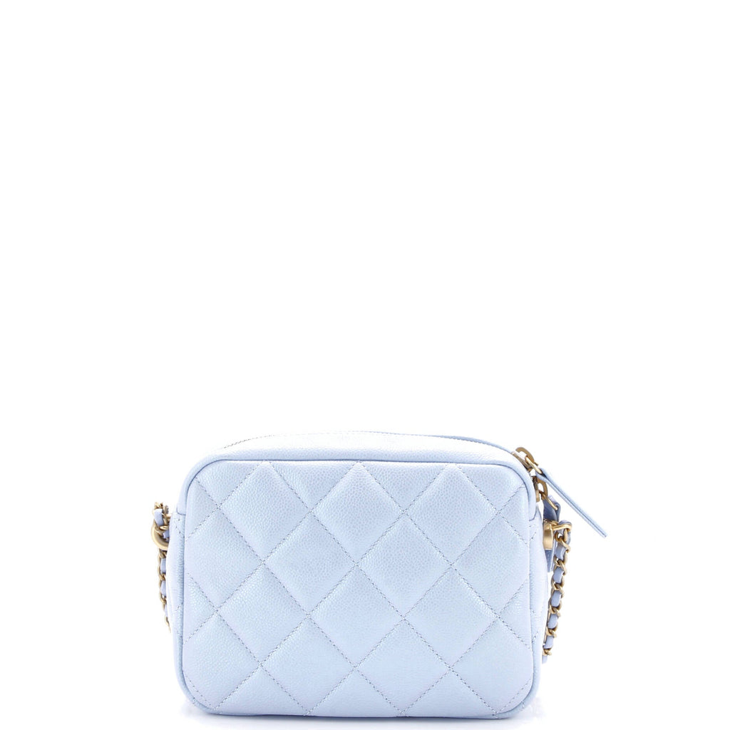 My Perfect Adjustable Chain Camera Bag Quilted Iridescent Caviar Small