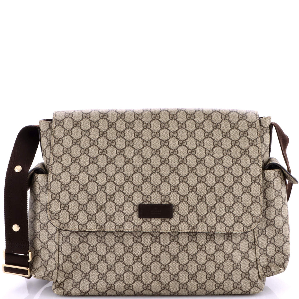 Diaper Bag GG Coated Canvas