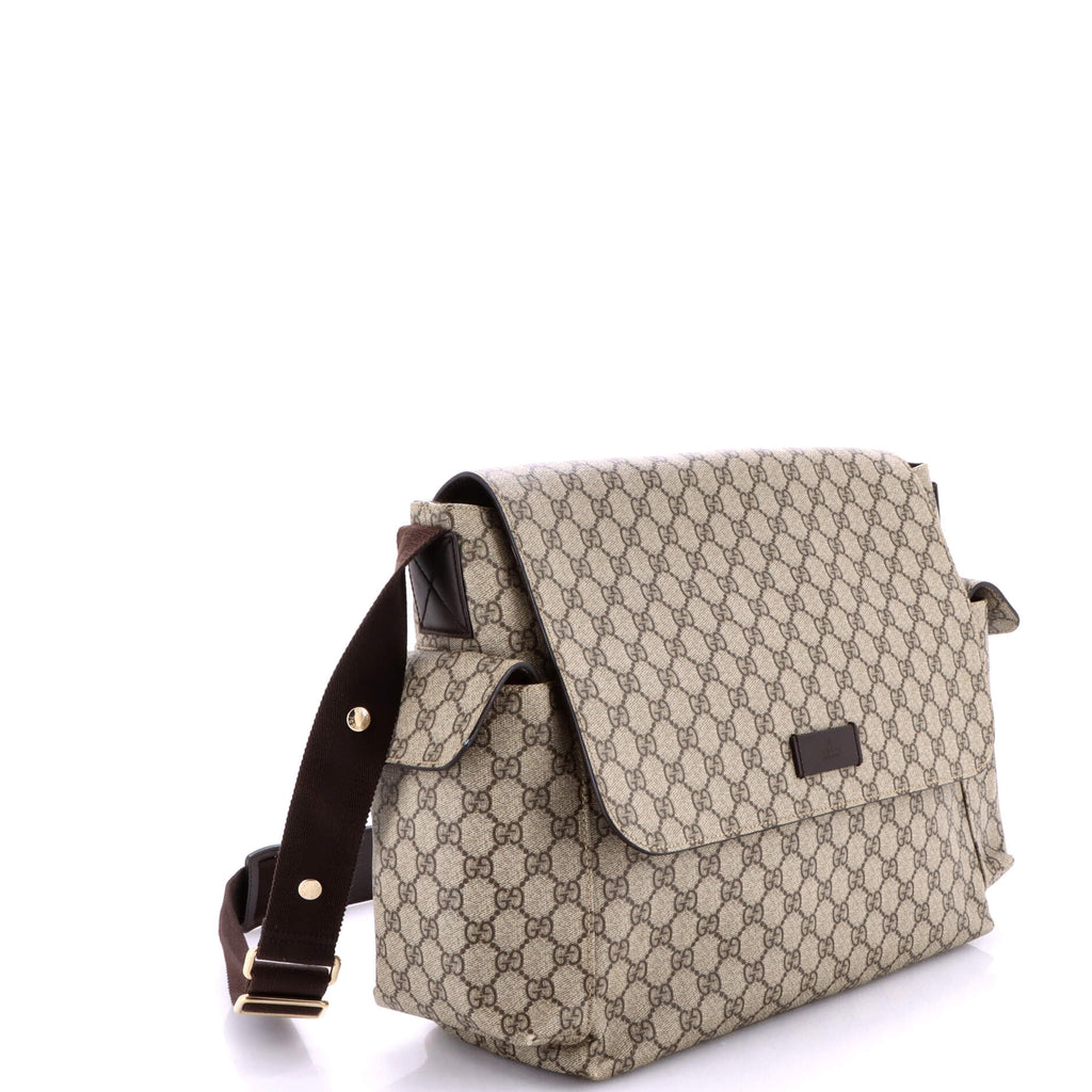 Diaper Bag GG Coated Canvas