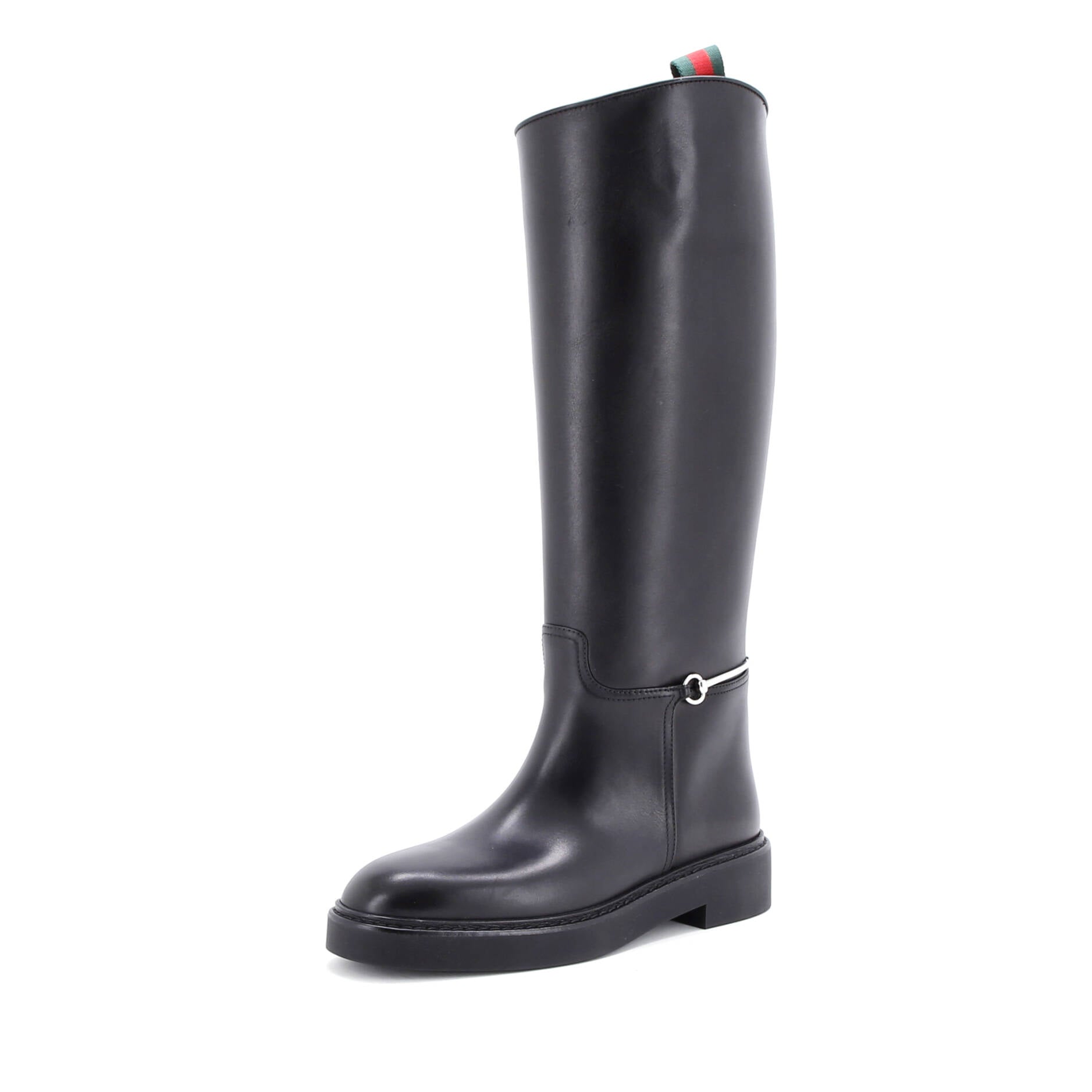 Women's Slim Horsebit Knee High Boots Leather