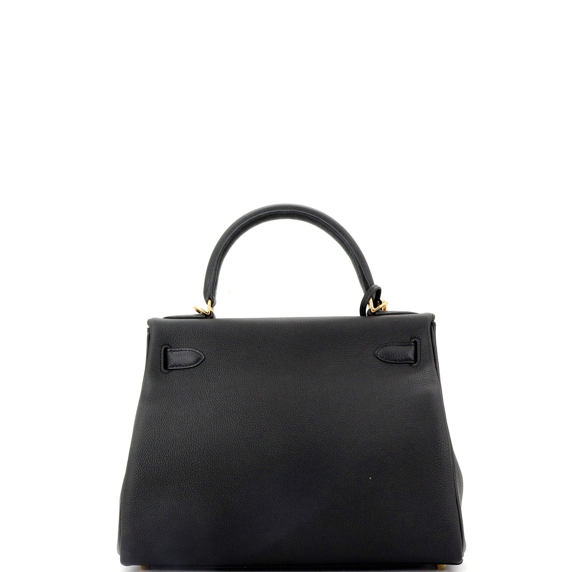 Kelly Handbag Noir Togo with Gold Hardware 28