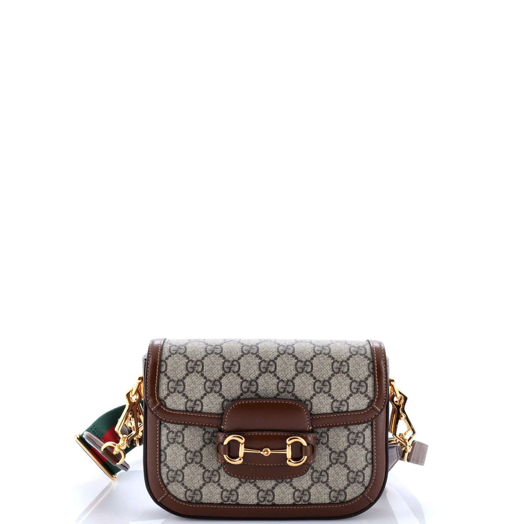 Horsebit 1955 Shoulder Bag GG Coated Canvas with Leather Mini
