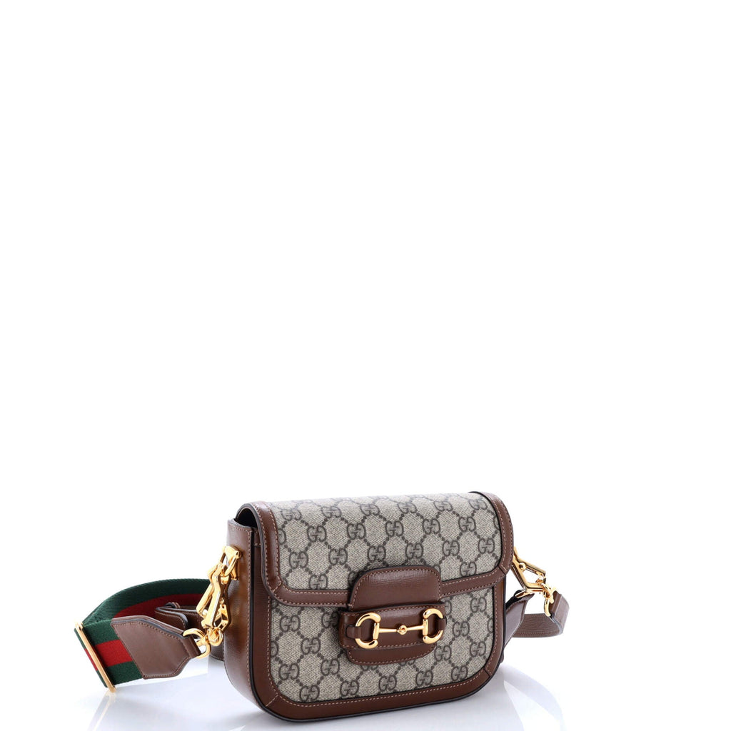 Horsebit 1955 Shoulder Bag GG Coated Canvas with Leather Mini
