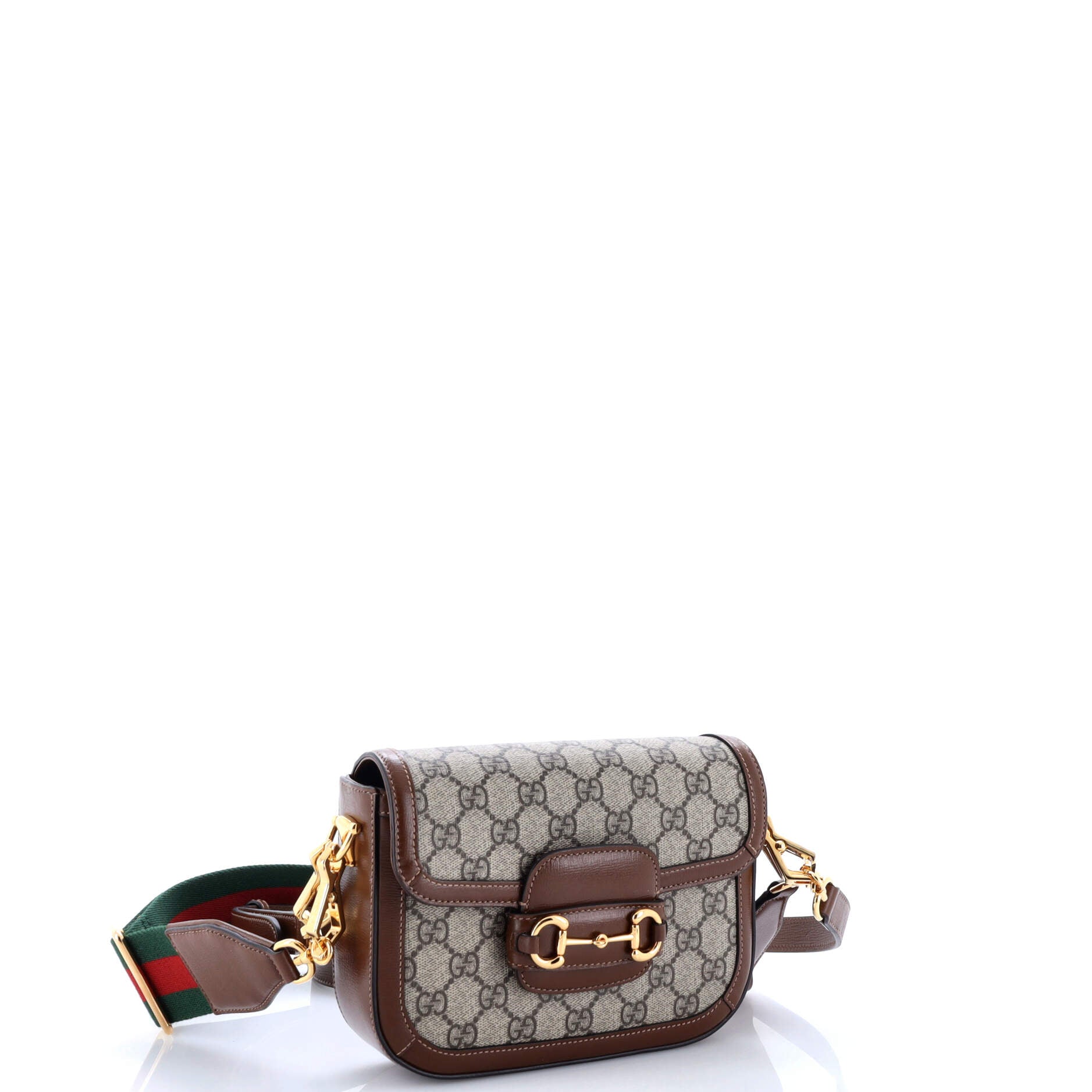 Horsebit 1955 Shoulder Bag GG Coated Canvas with Leather Mini