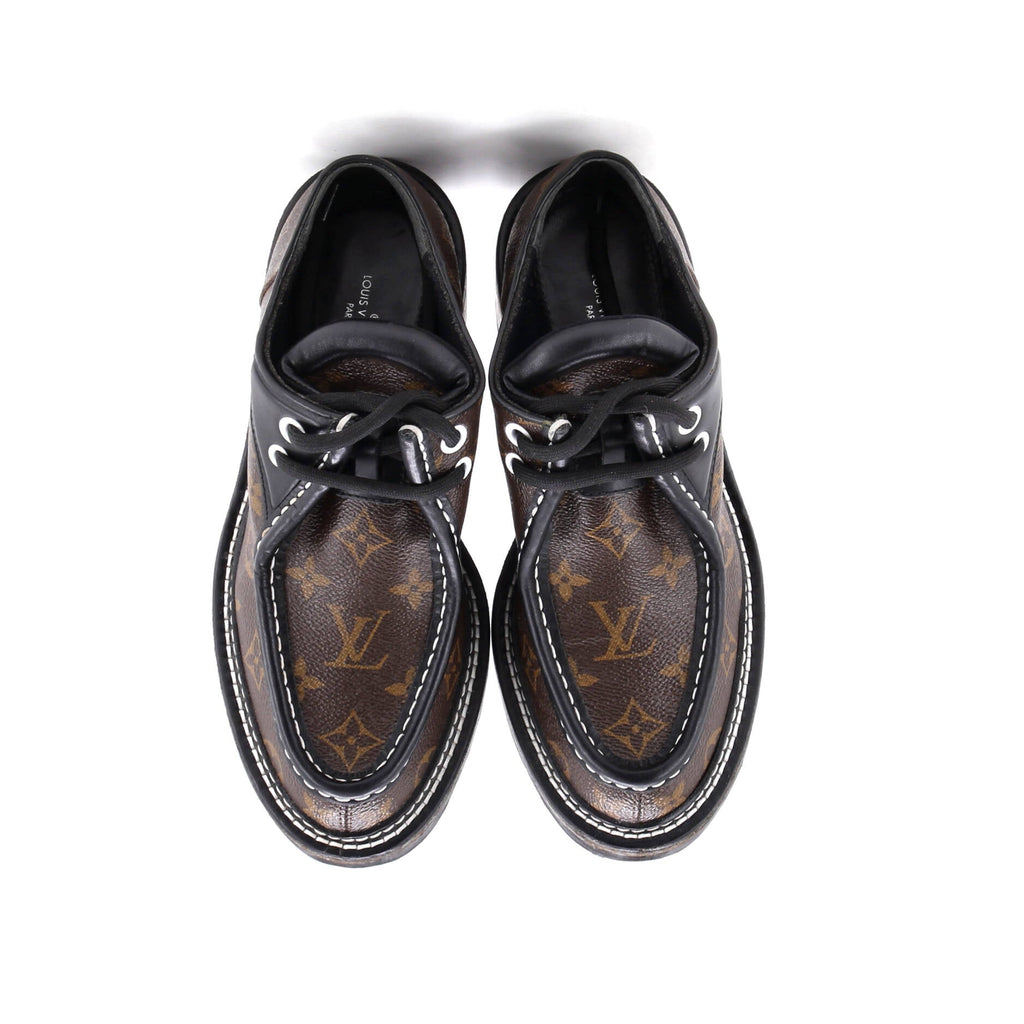 Women's LV Beaubourg Platform Derby Shoes Monogram Canvas