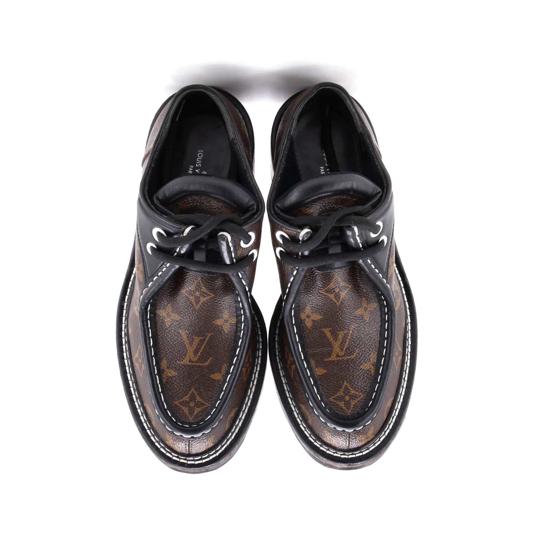 Women's LV Beaubourg Platform Derby Shoes Monogram Canvas