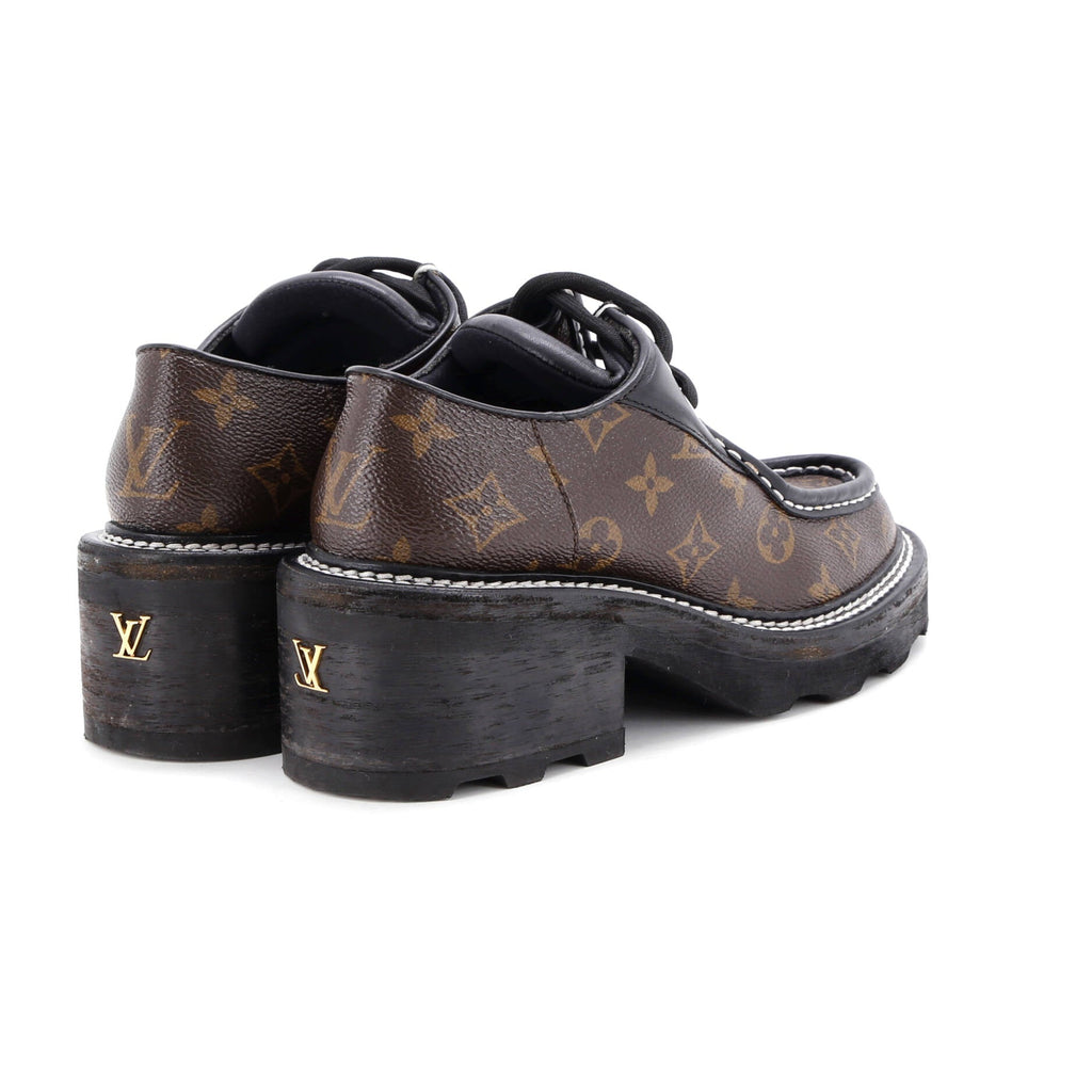 Women's LV Beaubourg Platform Derby Shoes Monogram Canvas