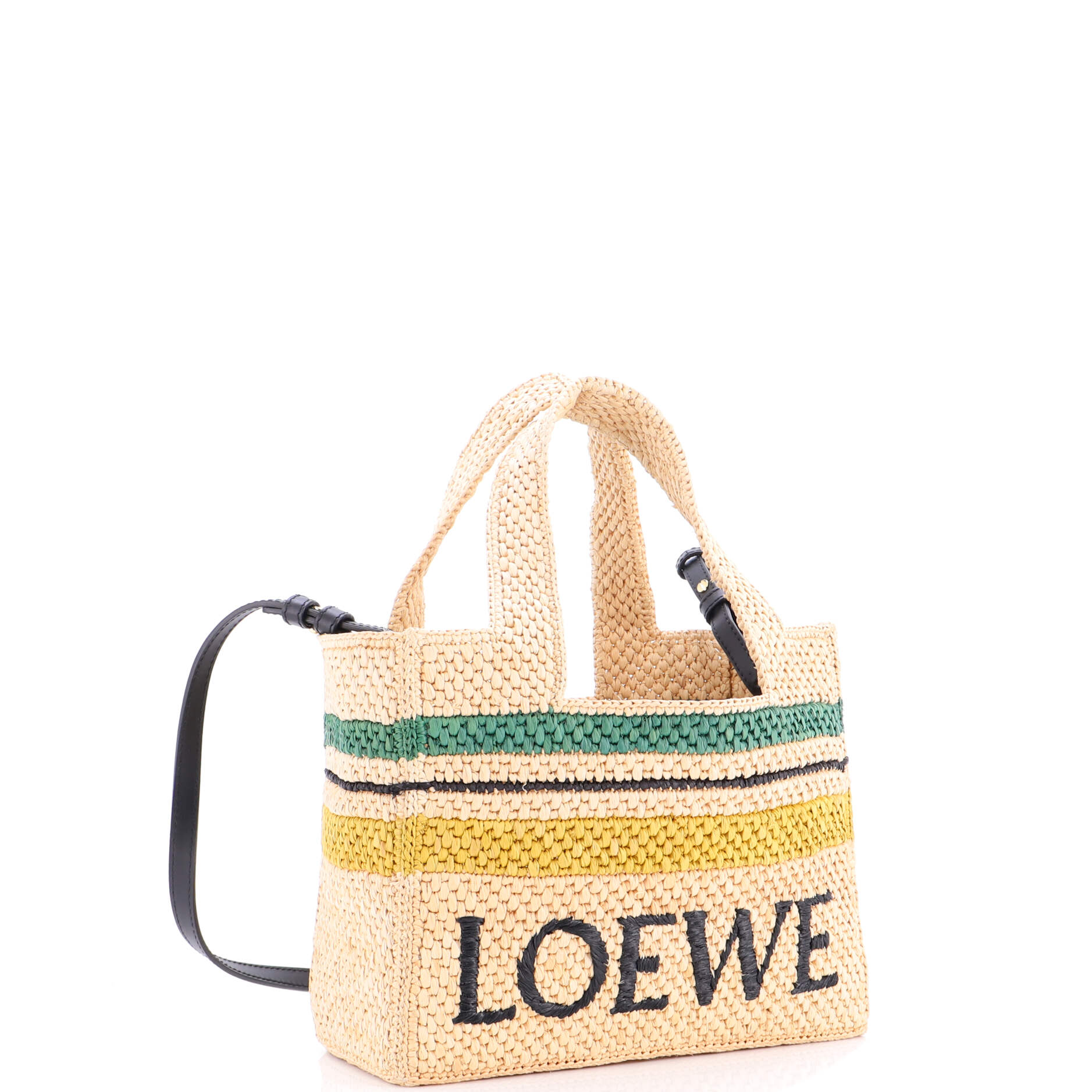 Paula's Ibiza Logo Convertible Tote Raffia Small