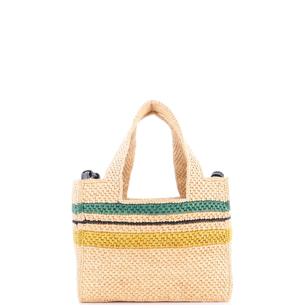 Paula's Ibiza Logo Convertible Tote Raffia Small
