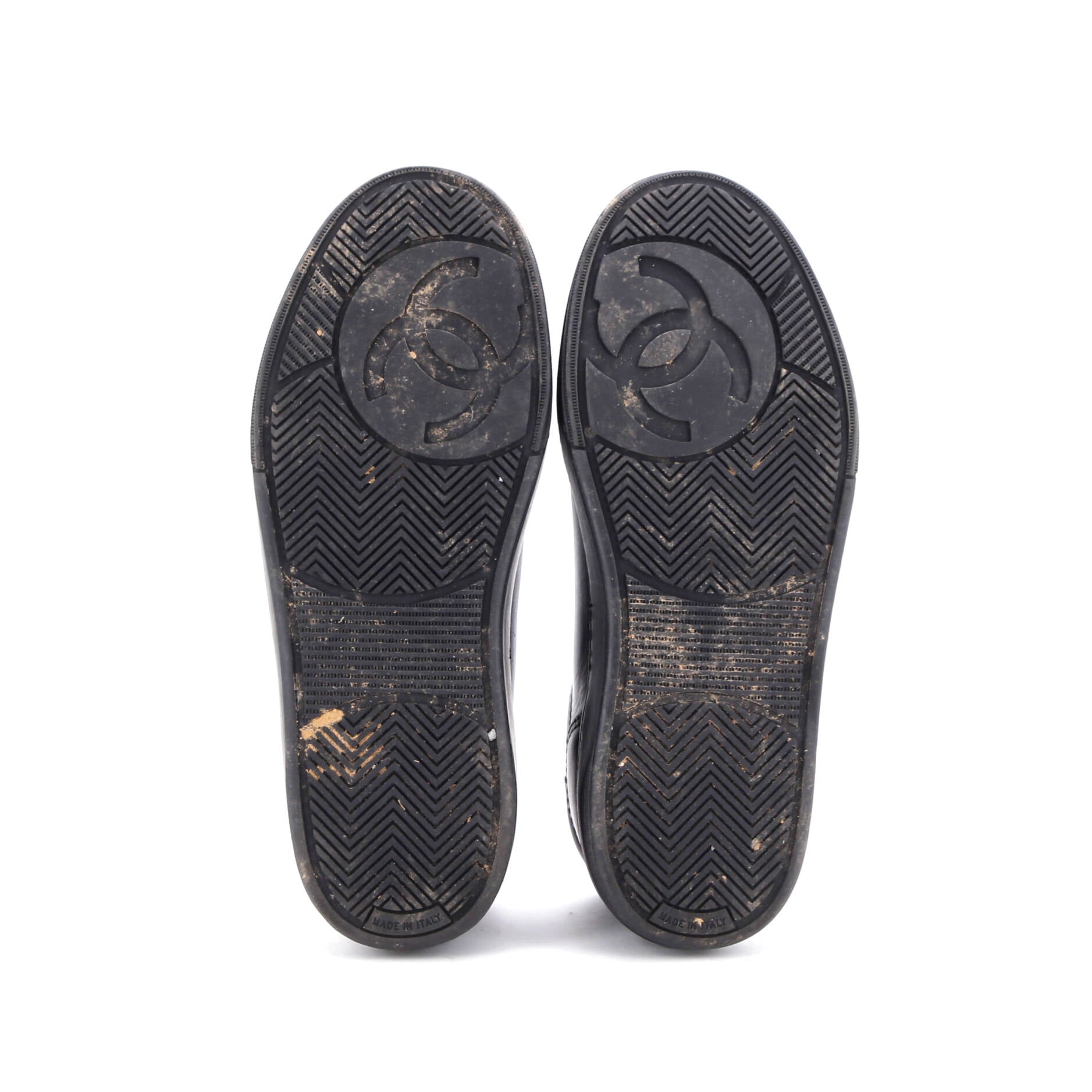 Women's CC Logo Low-Top Sneakers Leather