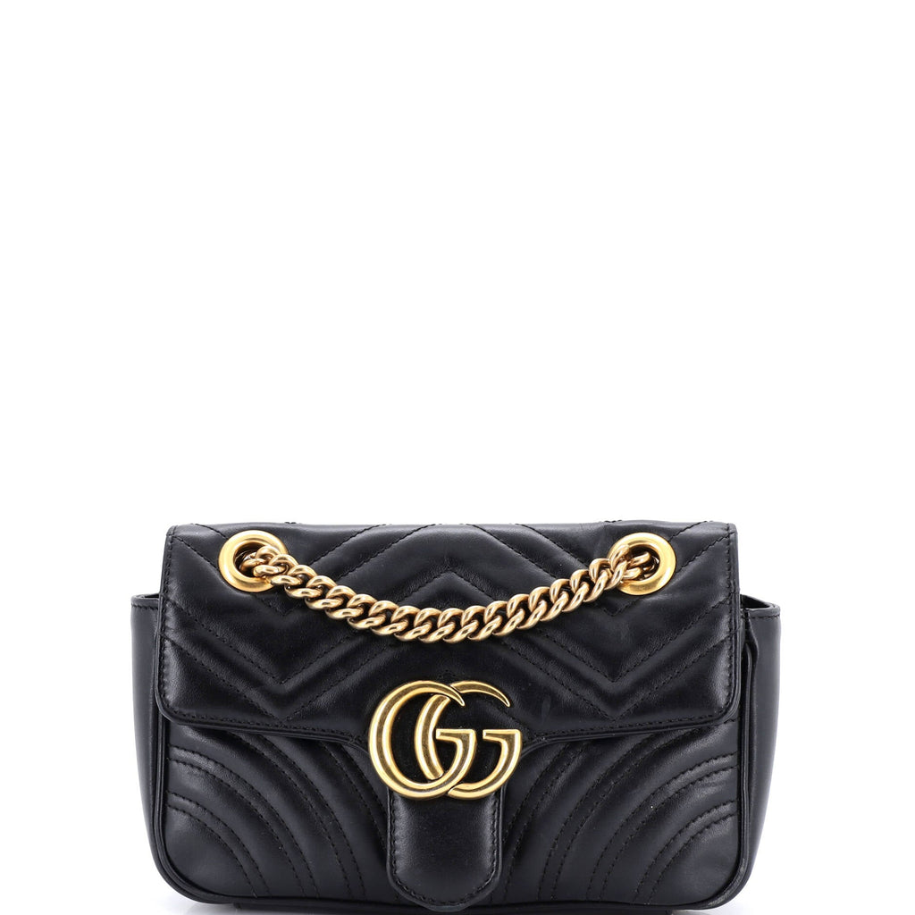 GG Marmont Flap Bag Matelasse Leather Small