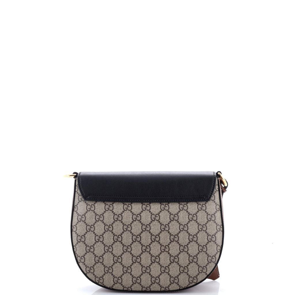 Padlock Saddle Shoulder Bag GG Coated Canvas and Leather Medium